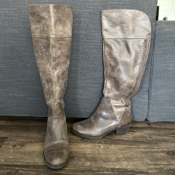 vince camuto women's poppidal stretch riding boots